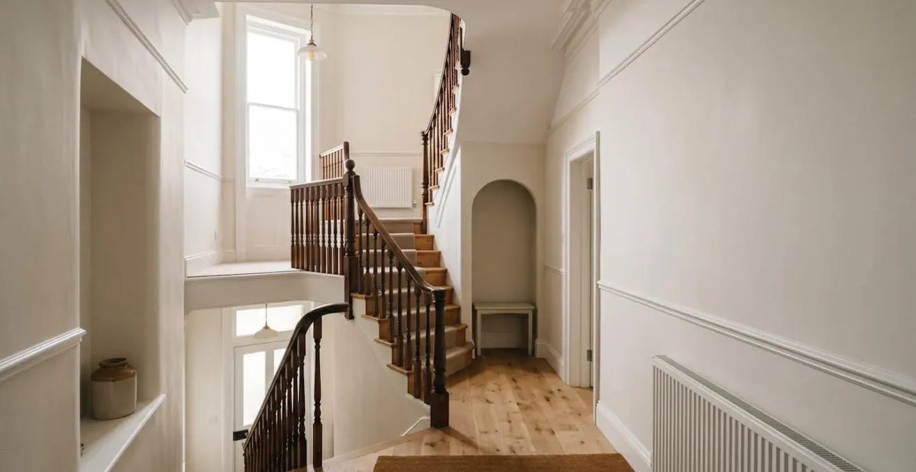 Modern home elevator installation in a UK semi-detached house interior showing vertical mobility solution