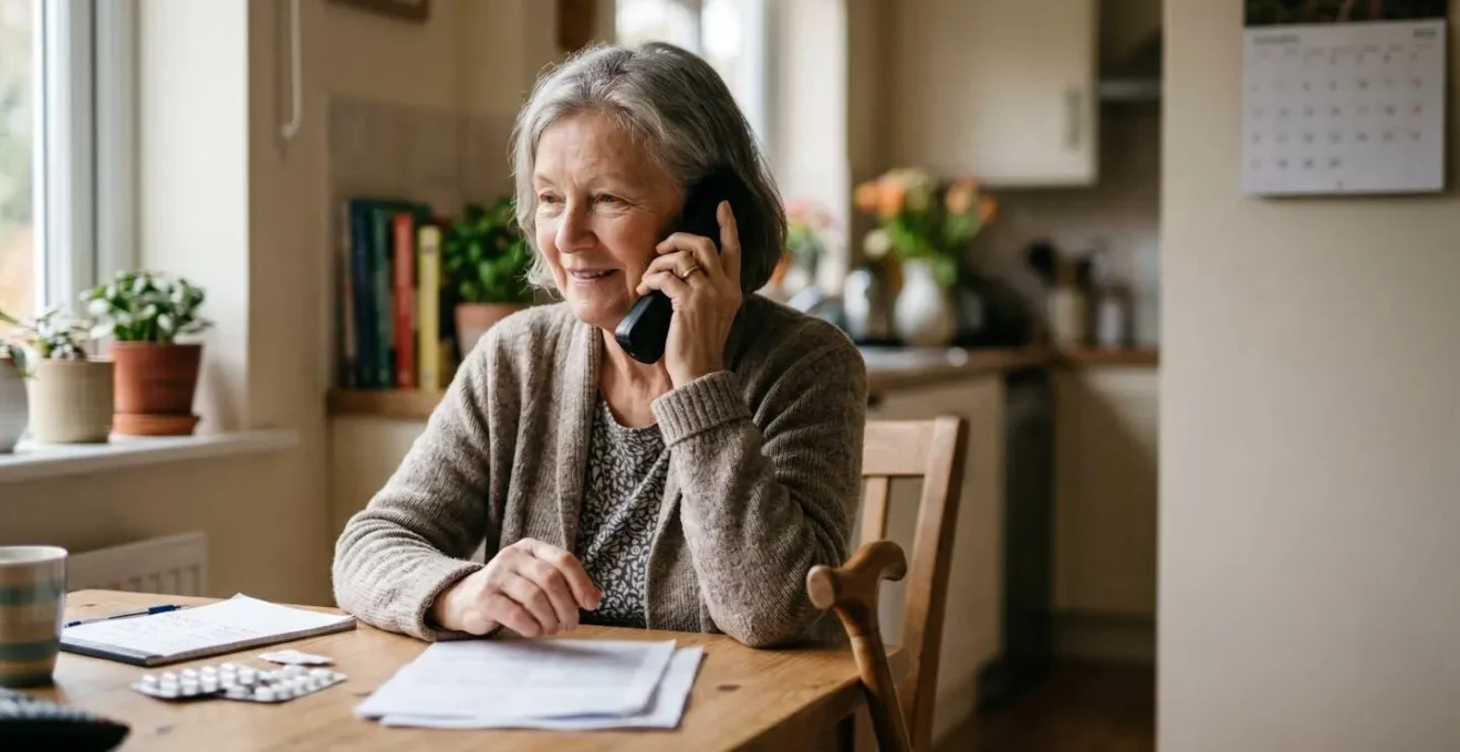 Senior person preparing for medical appointment with accessible transport documentation